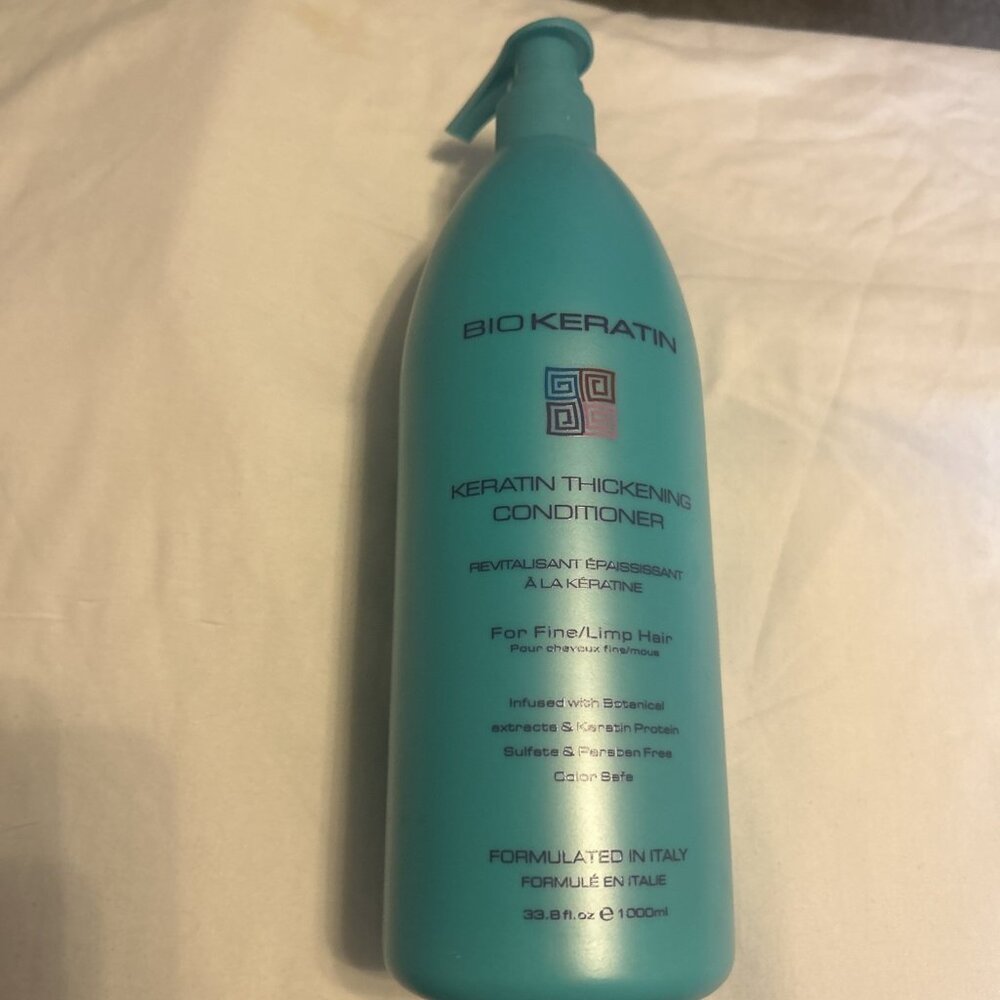 Bio Keratin Thickening Conditioner for Fine & Limp Hair 33.8 oz New Color Safe